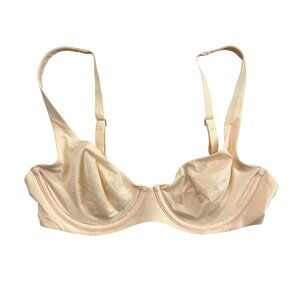 Cuup The Scoop Micro Unlined Underwire Bra Blush Nude Size 34B Smooth Tshirt